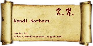 Kandl Norbert névjegykártya